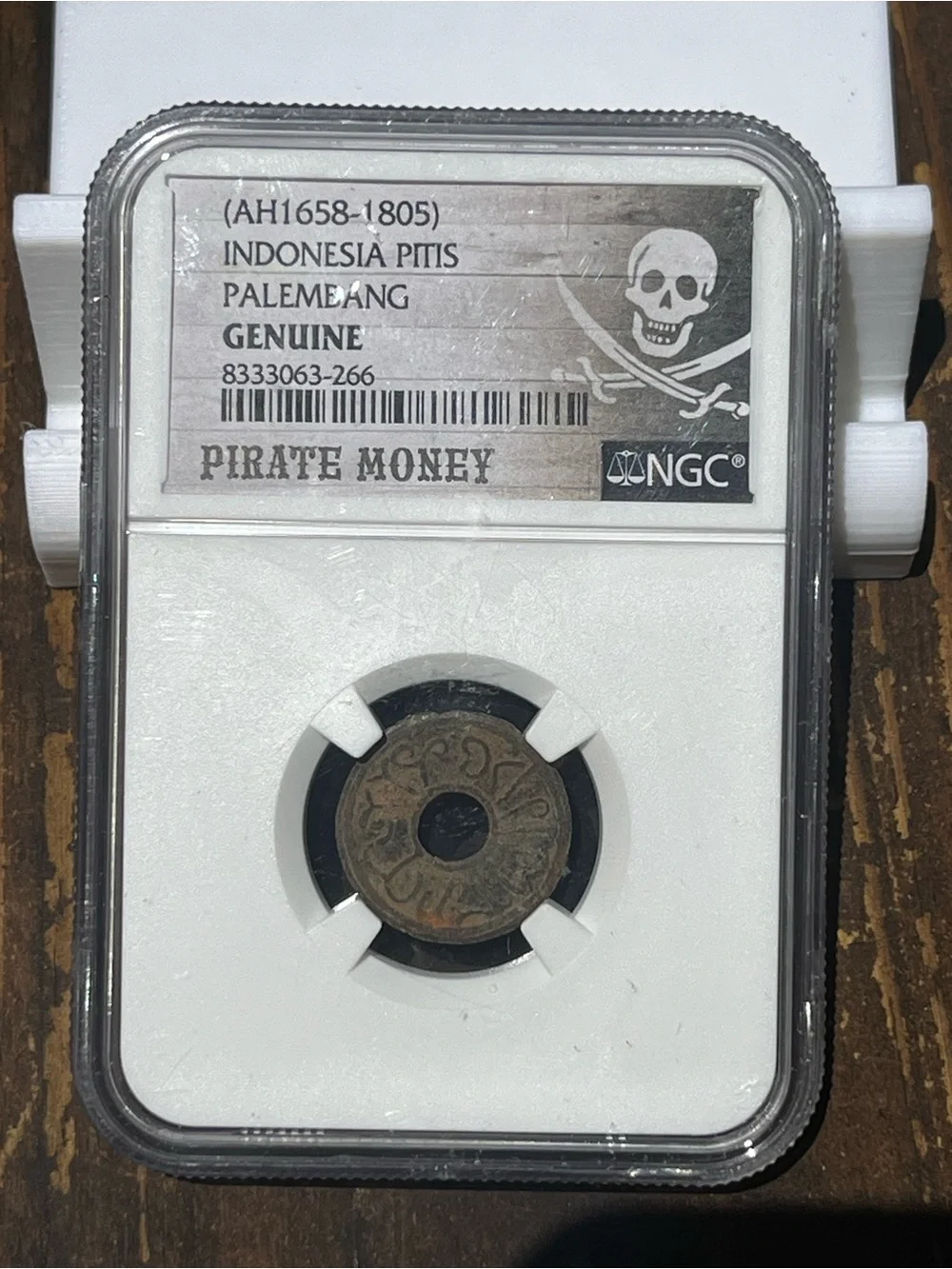 Indonesia Palembang Pirate Money Coin - Brown - Genuine